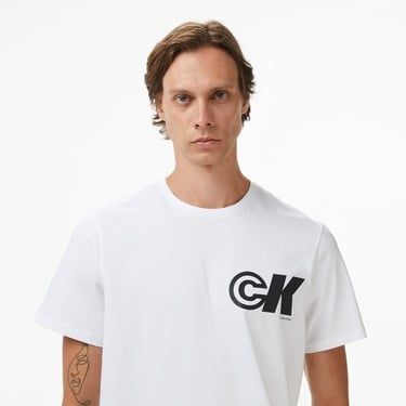  Calvin Klein Sport Logo Graphic Erkek Beyaz T-Shirt