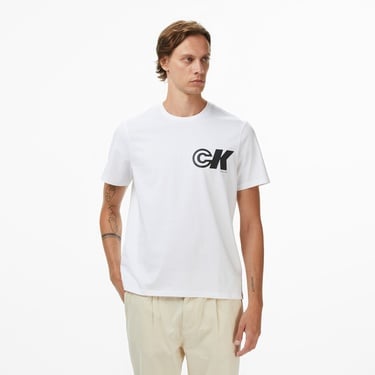  Calvin Klein Sport Logo Graphic Erkek Beyaz T-Shirt