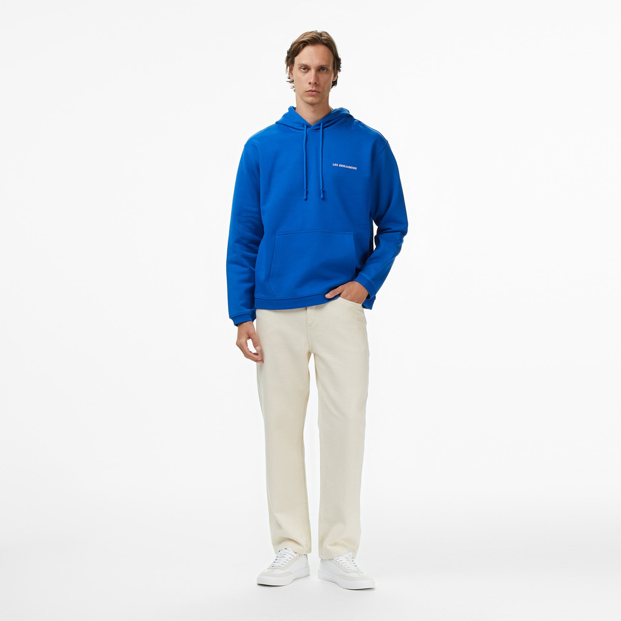 Les Benjamins 014 Erkek Mavi Sweatshirt