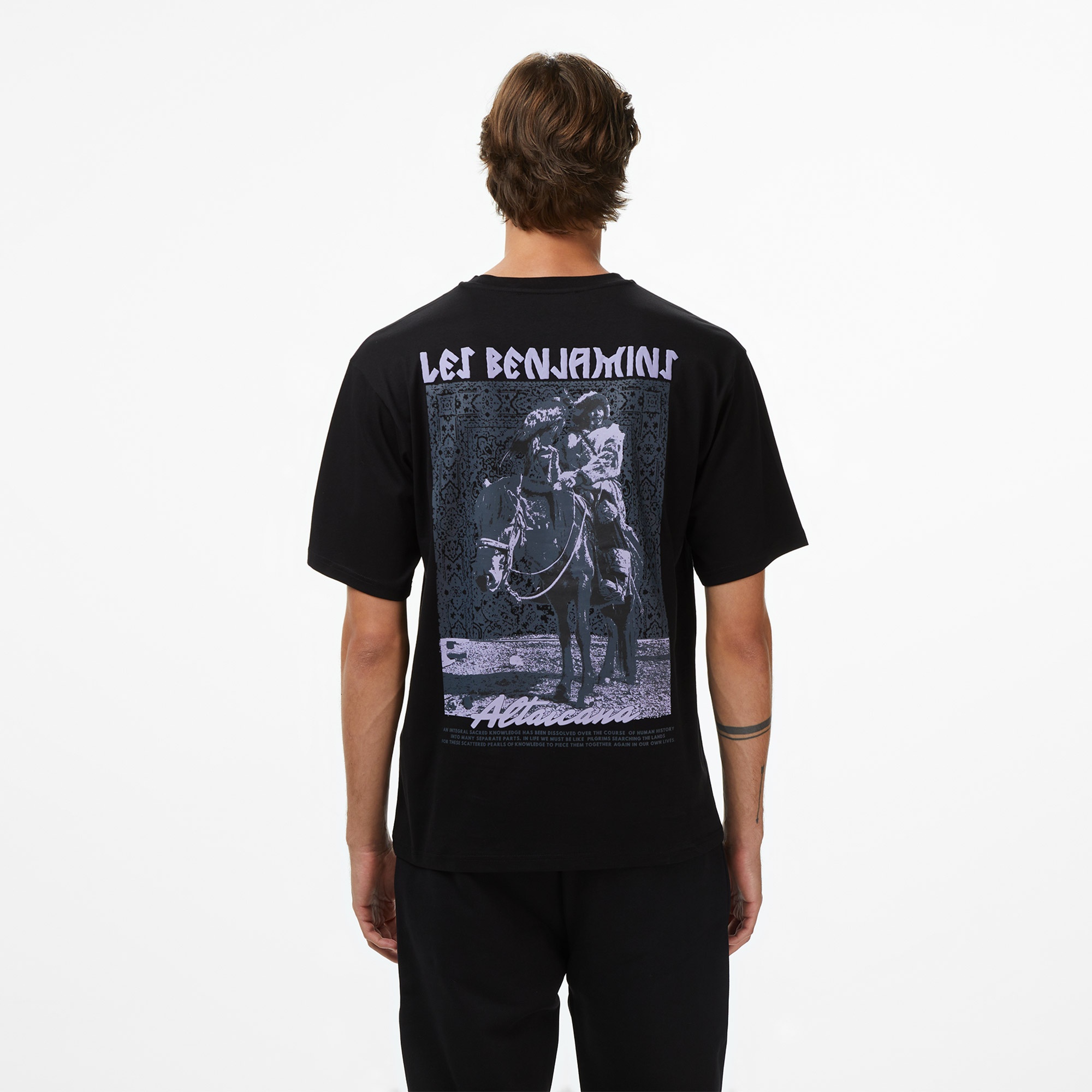 Les Benjamins Relaxed 004 Erkek Siyah T-Shirt