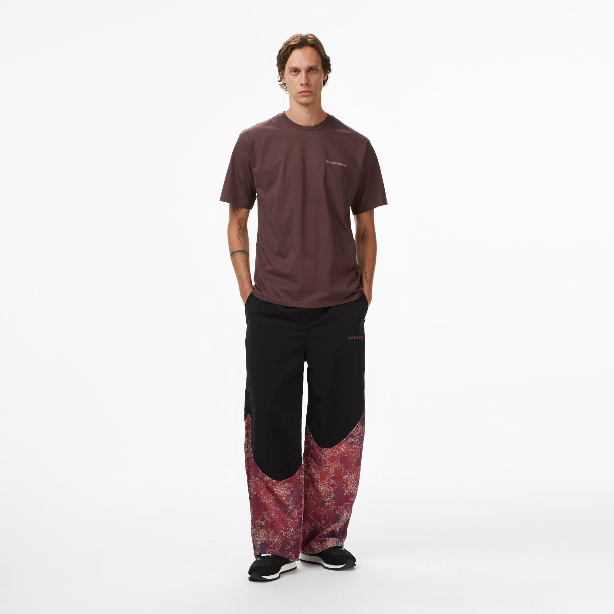 Les Benjamins Relaxed 010 Erkek Kahverengi T-Shirt