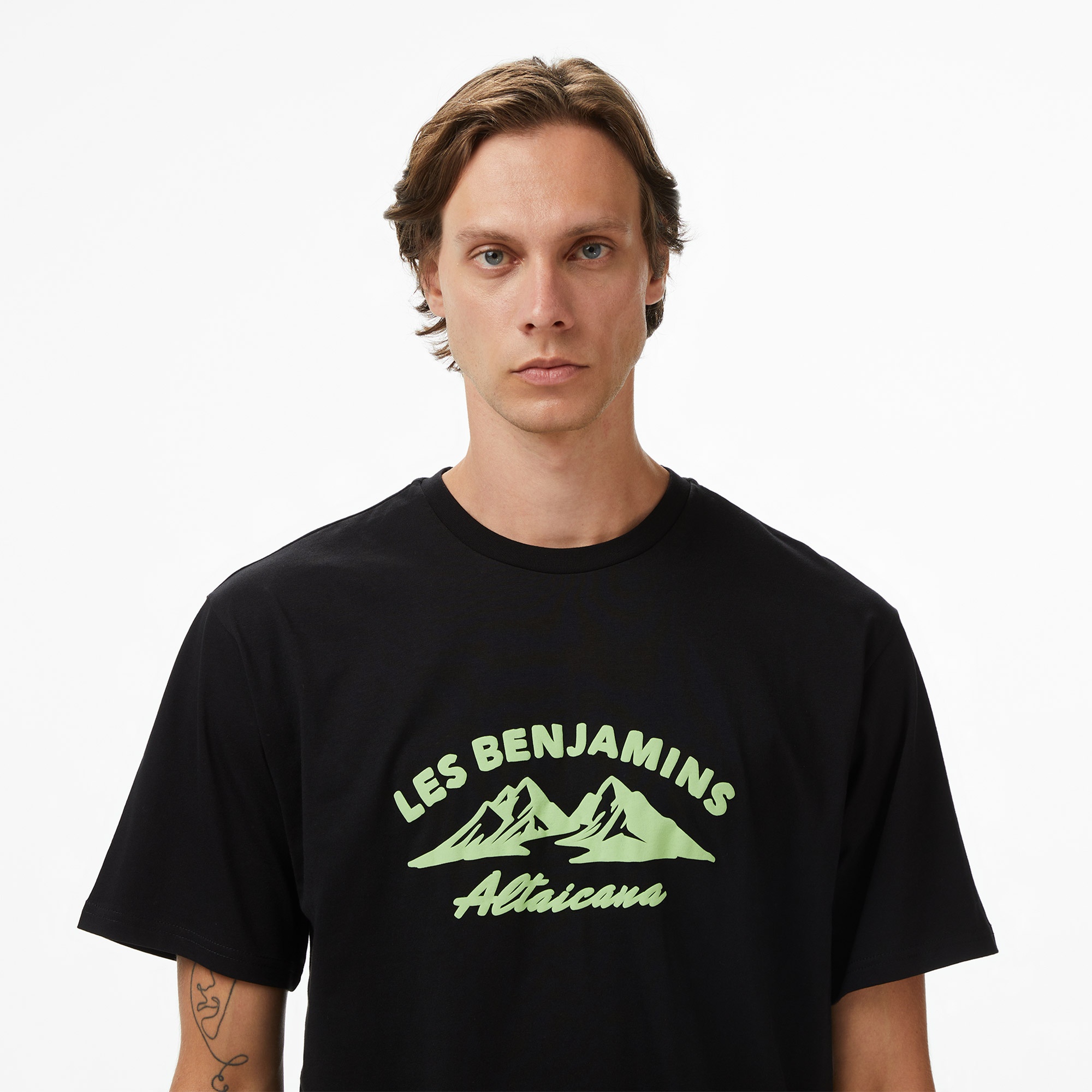 Les Benjamins Relaxed 012 Erkek Siyah T-Shirt