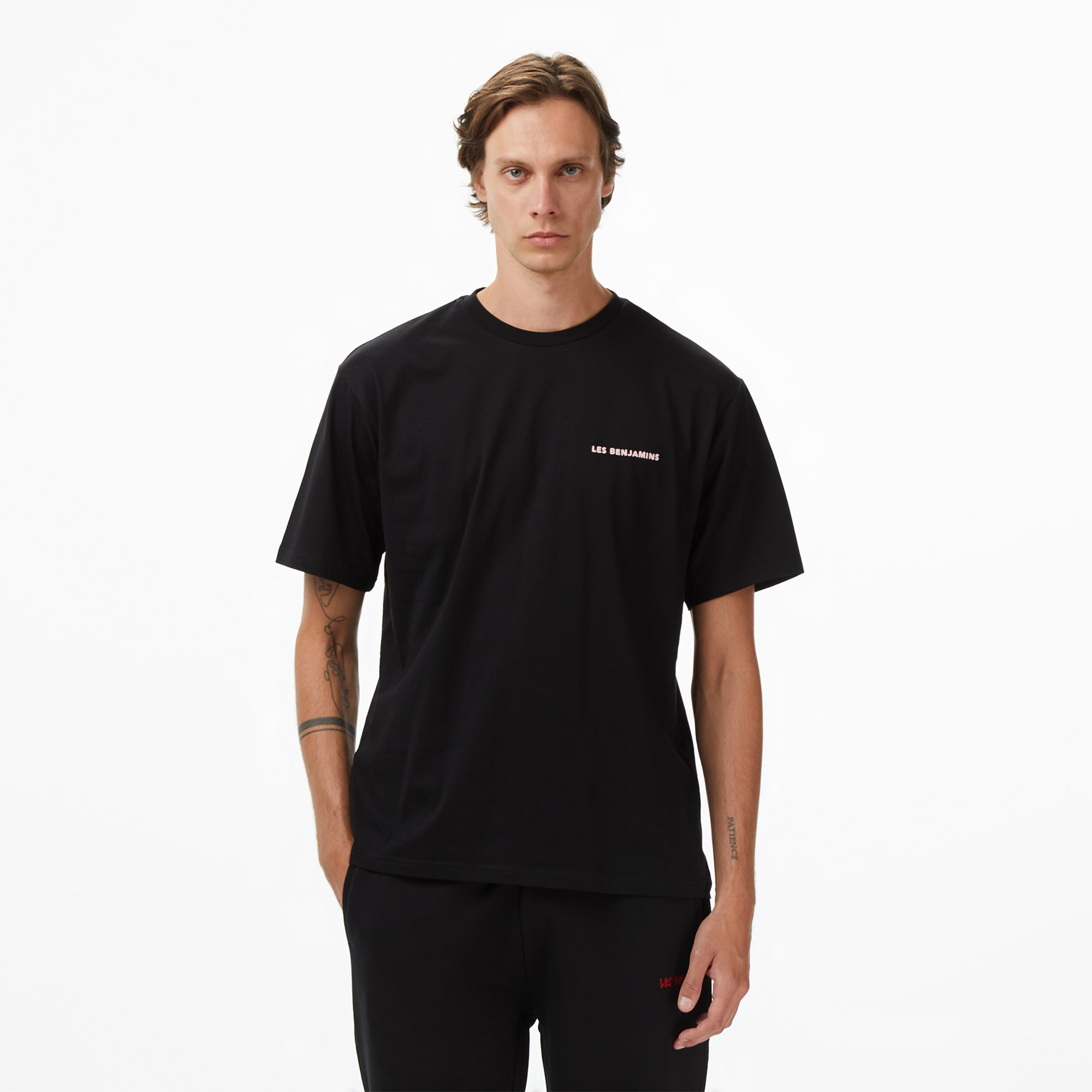 Les Benjamins Relaxed 014 Erkek Siyah T-Shirt