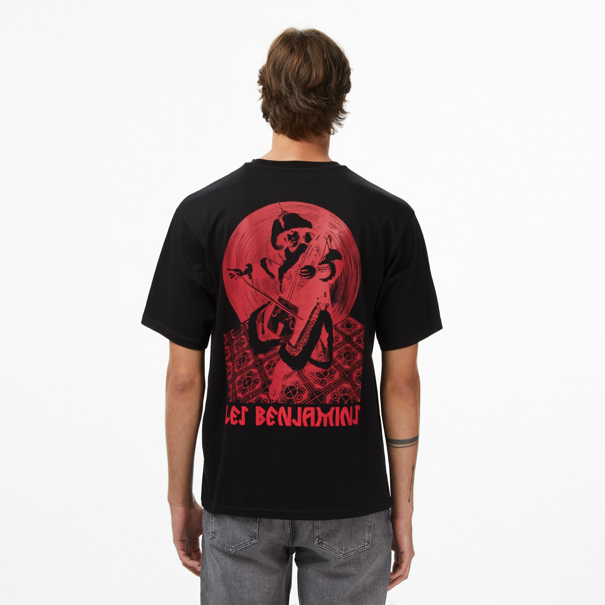 Les Benjamins Relaxed 025 Erkek Siyah T-Shirt