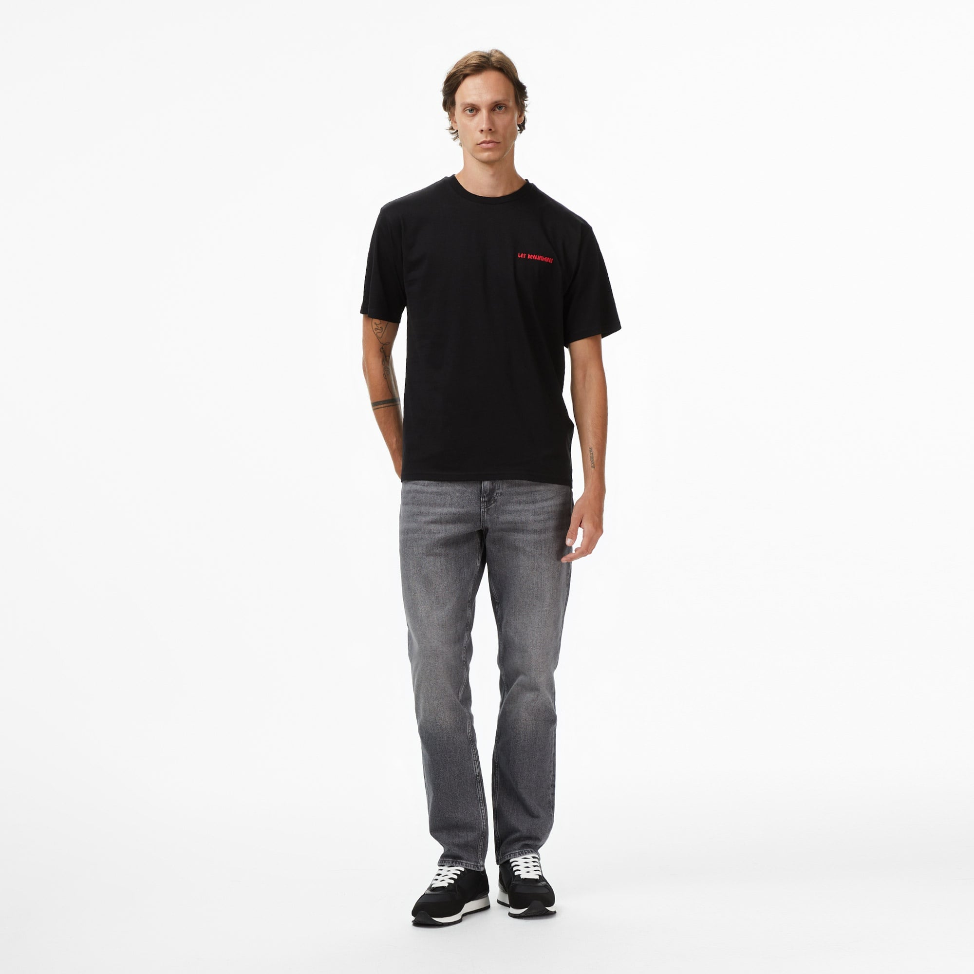 Les Benjamins Relaxed 025 Erkek Siyah T-Shirt