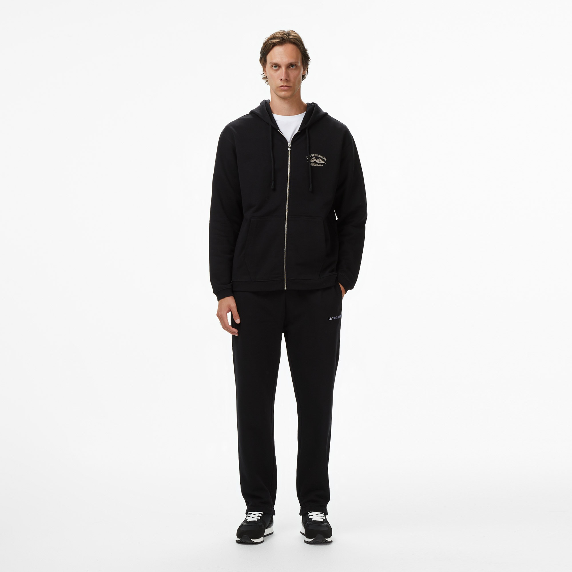 Les Benjamins Zip 002 Erkek Siyah Sweatshirt