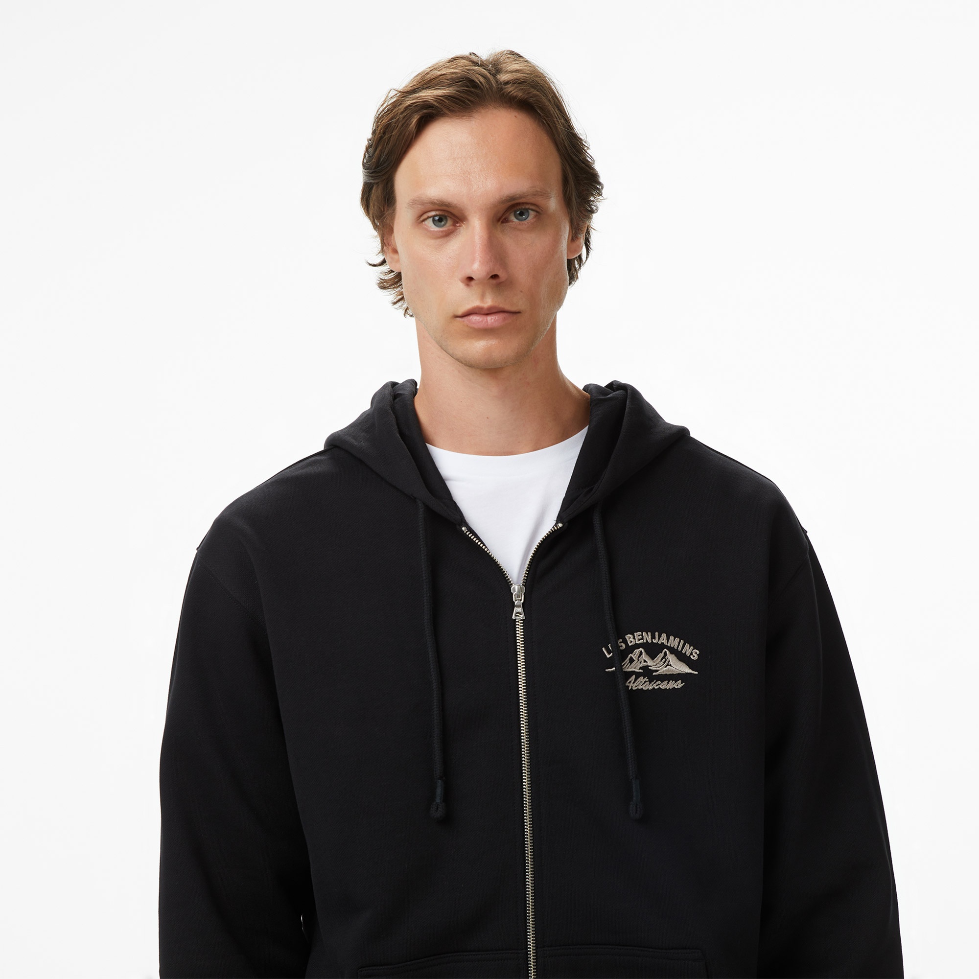 Les Benjamins Zip 002 Erkek Siyah Sweatshirt