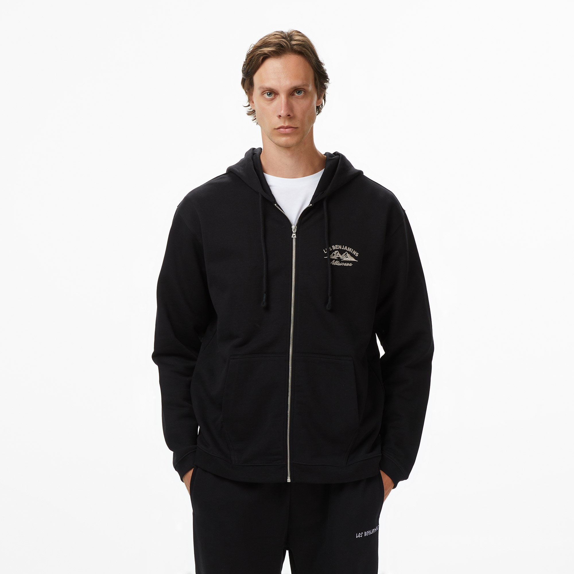 Les Benjamins Zip 002 Erkek Siyah Sweatshirt