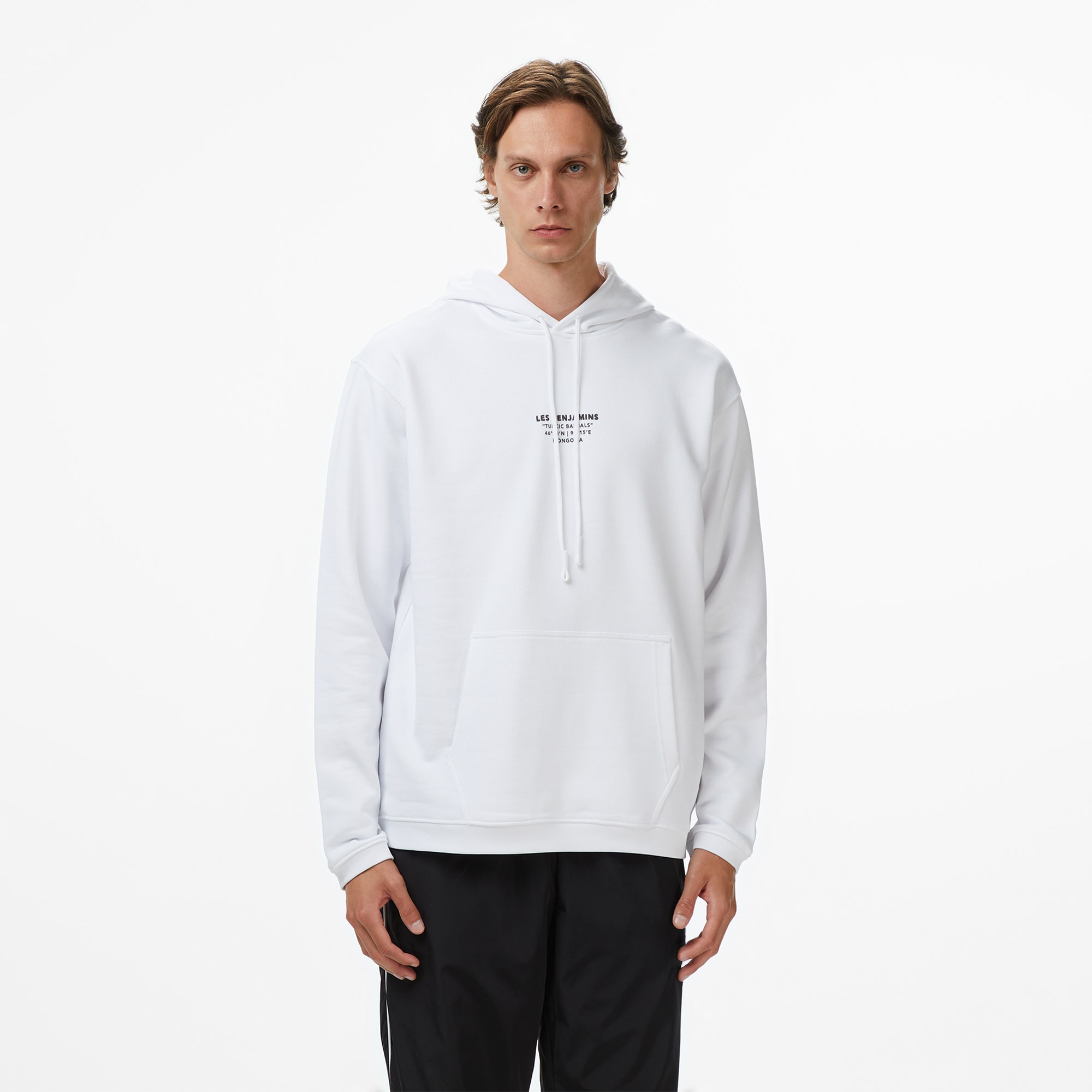 Les Benjamins 004 Erkek Beyaz Sweatshirt