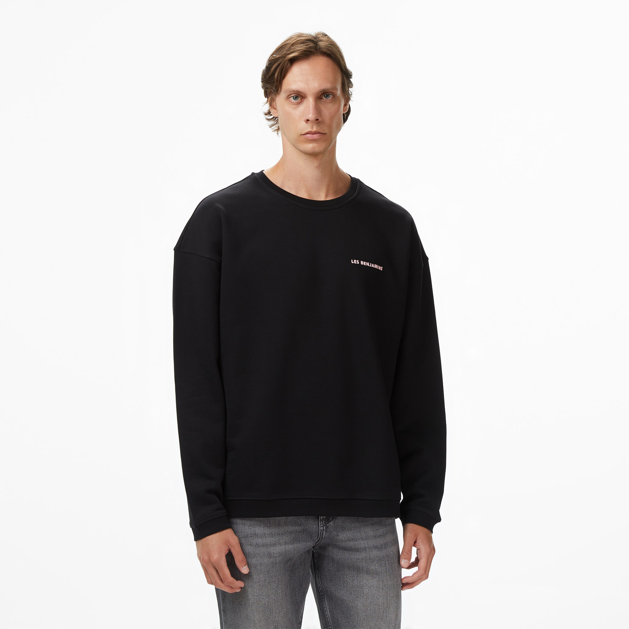 Les Benjamins 005 Erkek Siyah Sweatshirt