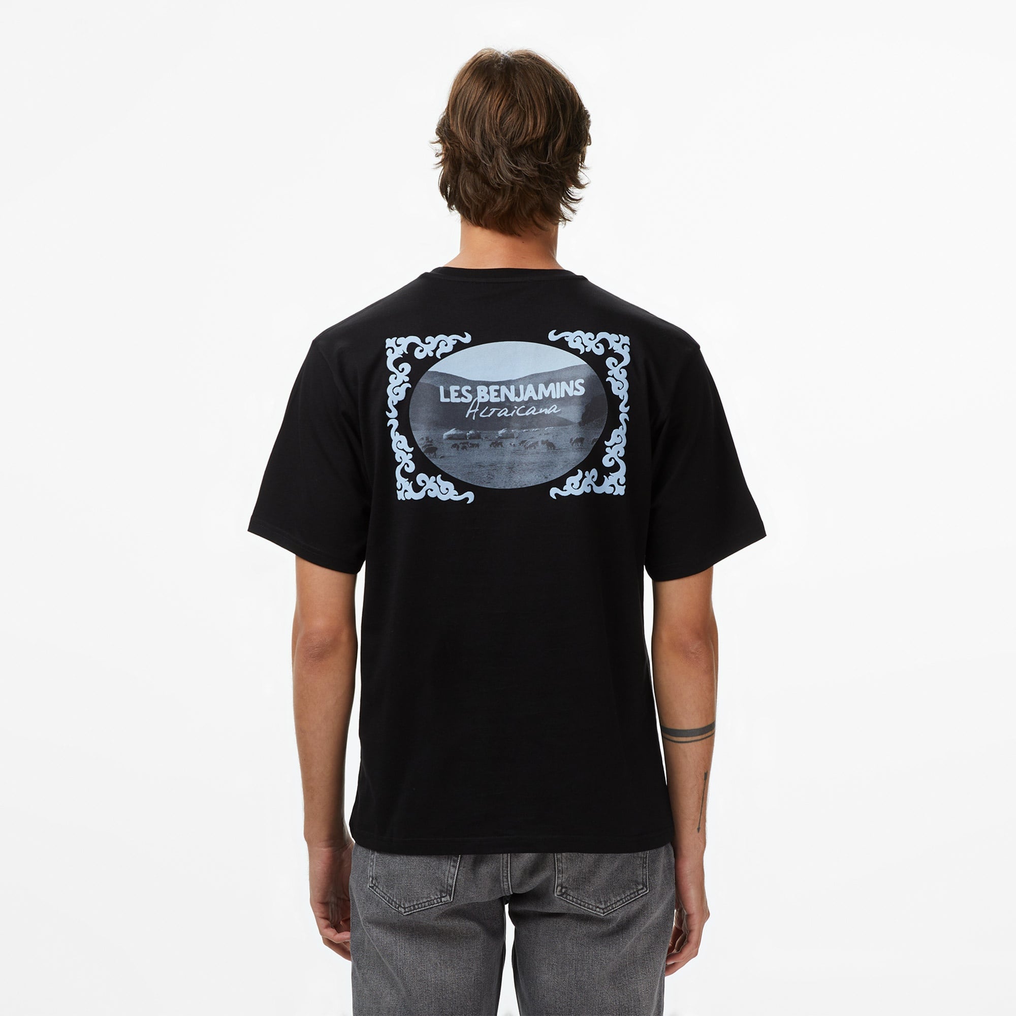 Les Benjamins Relaxed 028 Erkek Siyah T-Shirt