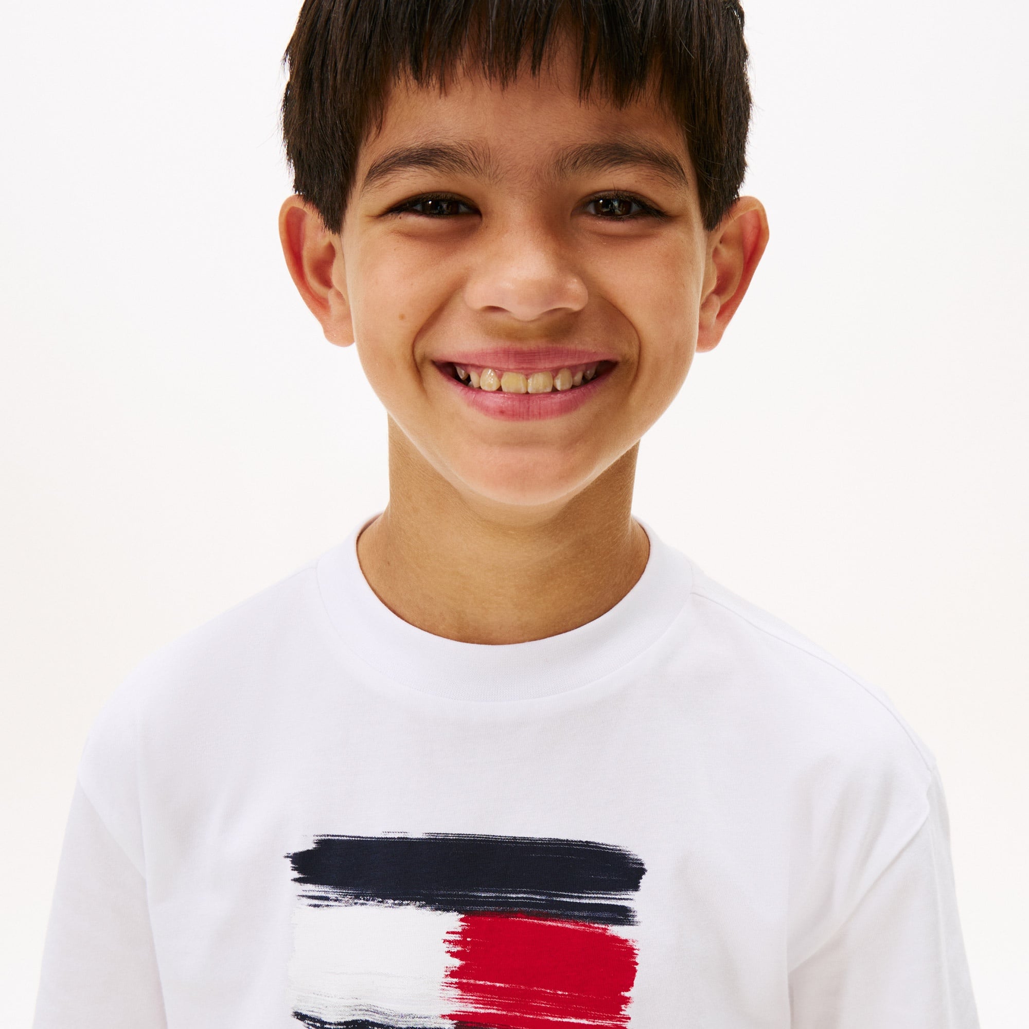 Tommy Hilfiger Flag Archive Çocuk Beyaz T-Shirt