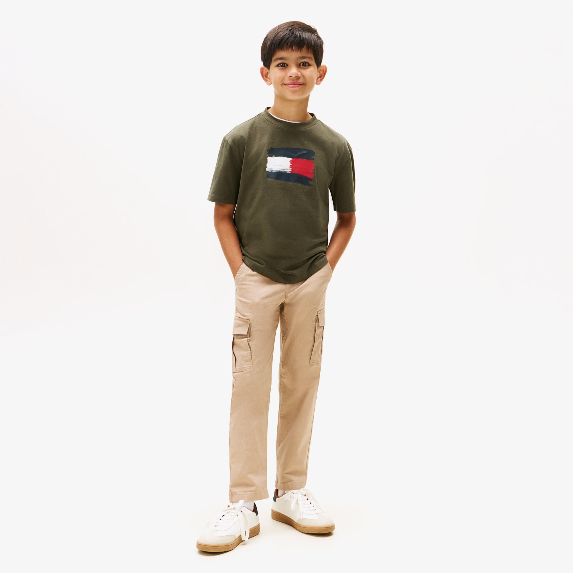 Tommy Hilfiger Flag Archive Çocuk Yeşil T-Shirt