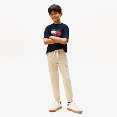  Tommy Hilfiger Flag Archive Çocuk Lacivert T-Shirt