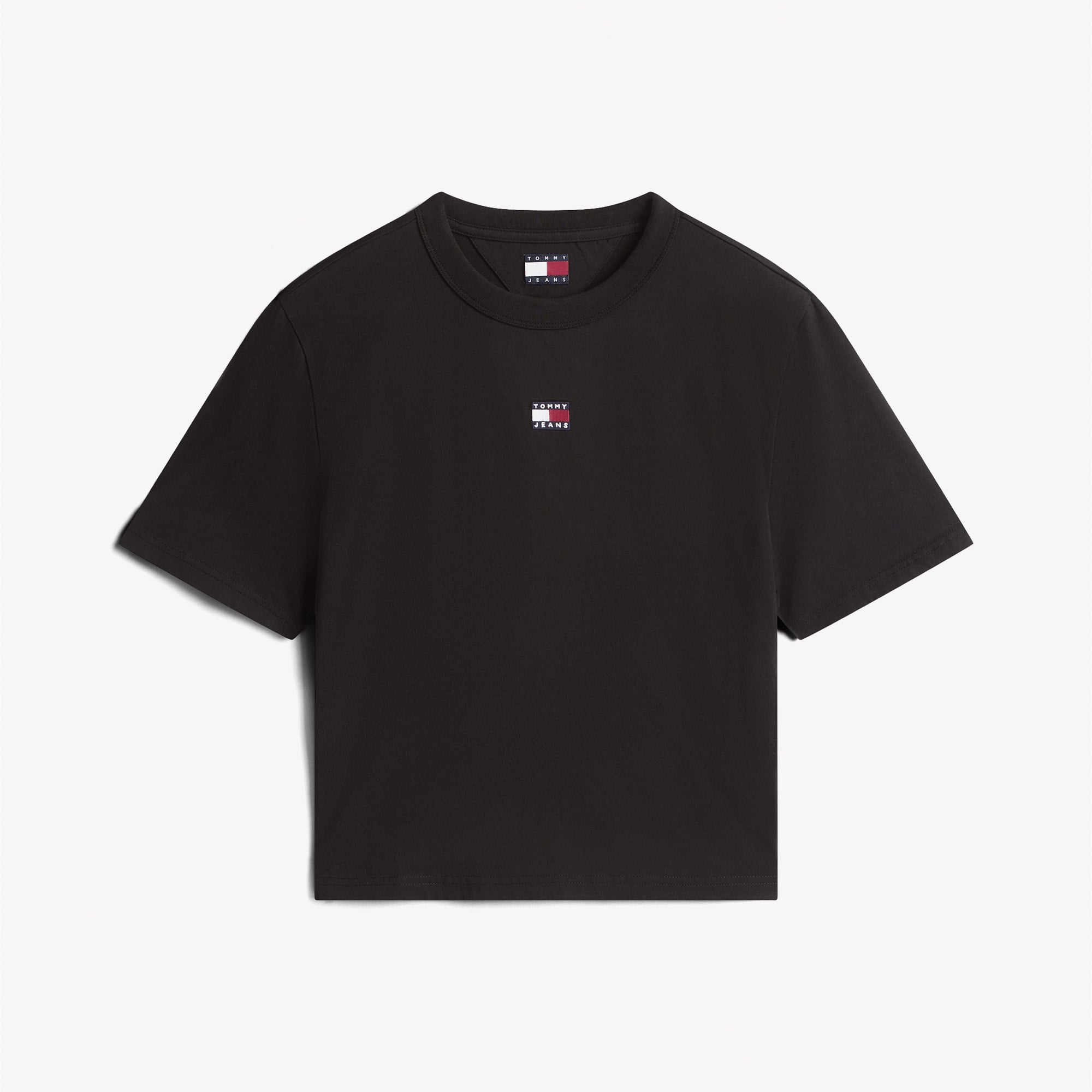 Tommy Hilfiger Badge Kadın Siyah T-Shirt