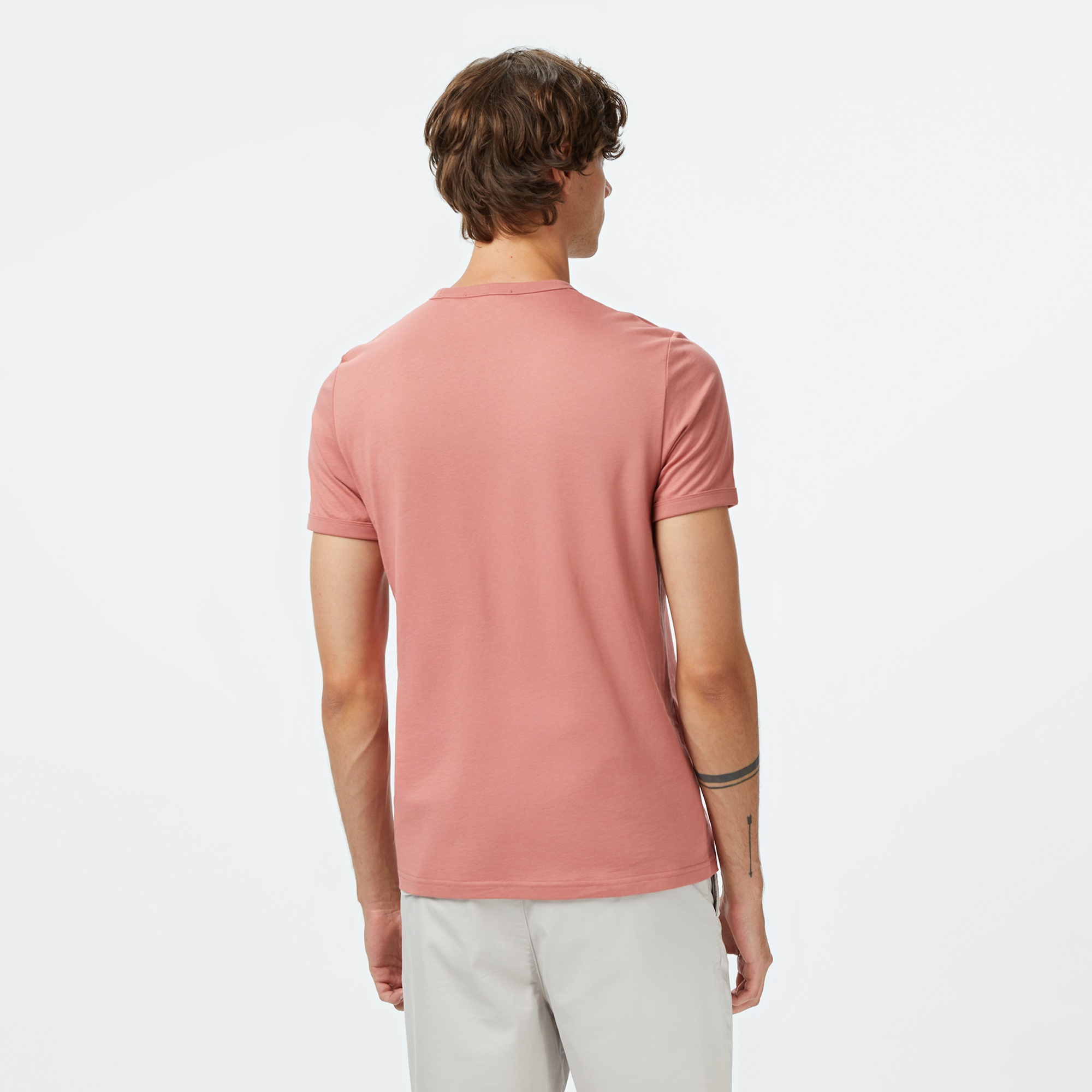 Fred Perry Ringer Erkek Pembe T-Shirt