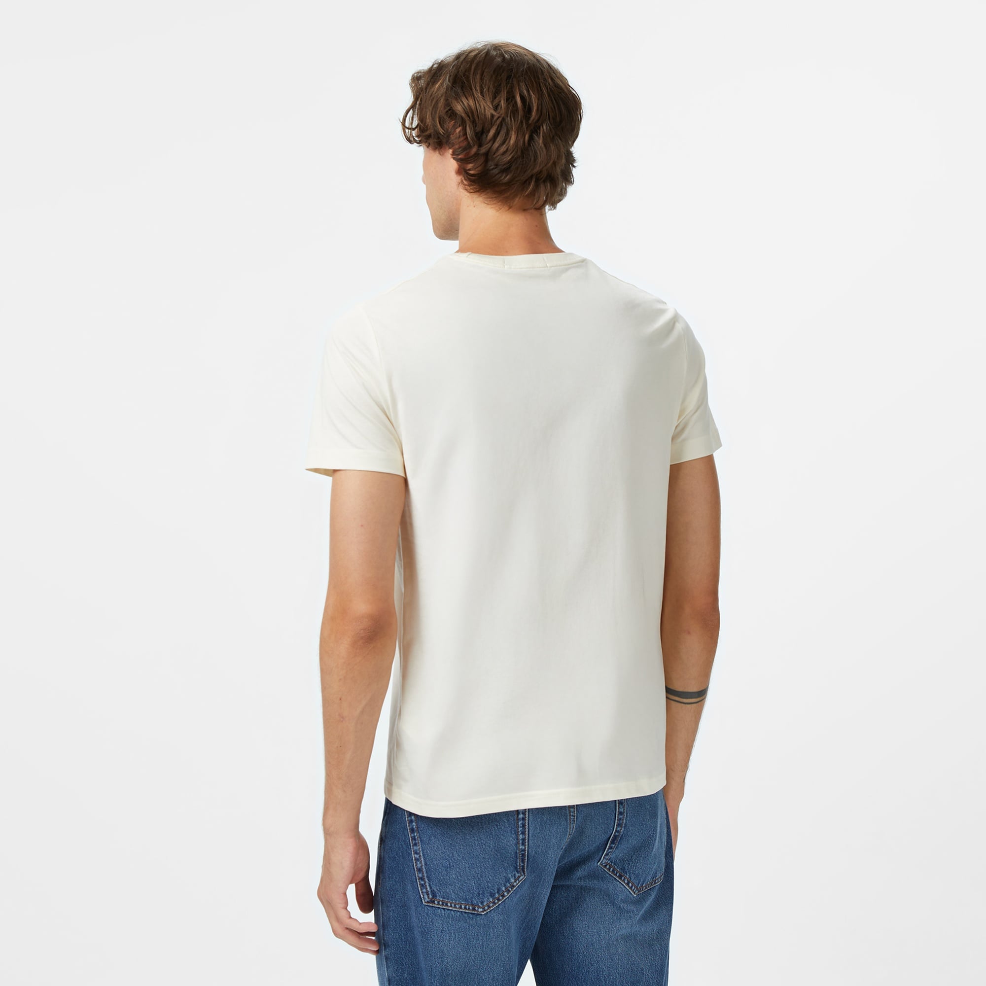 Fred Perry Crew Neck Erkek Bej T-Shirt