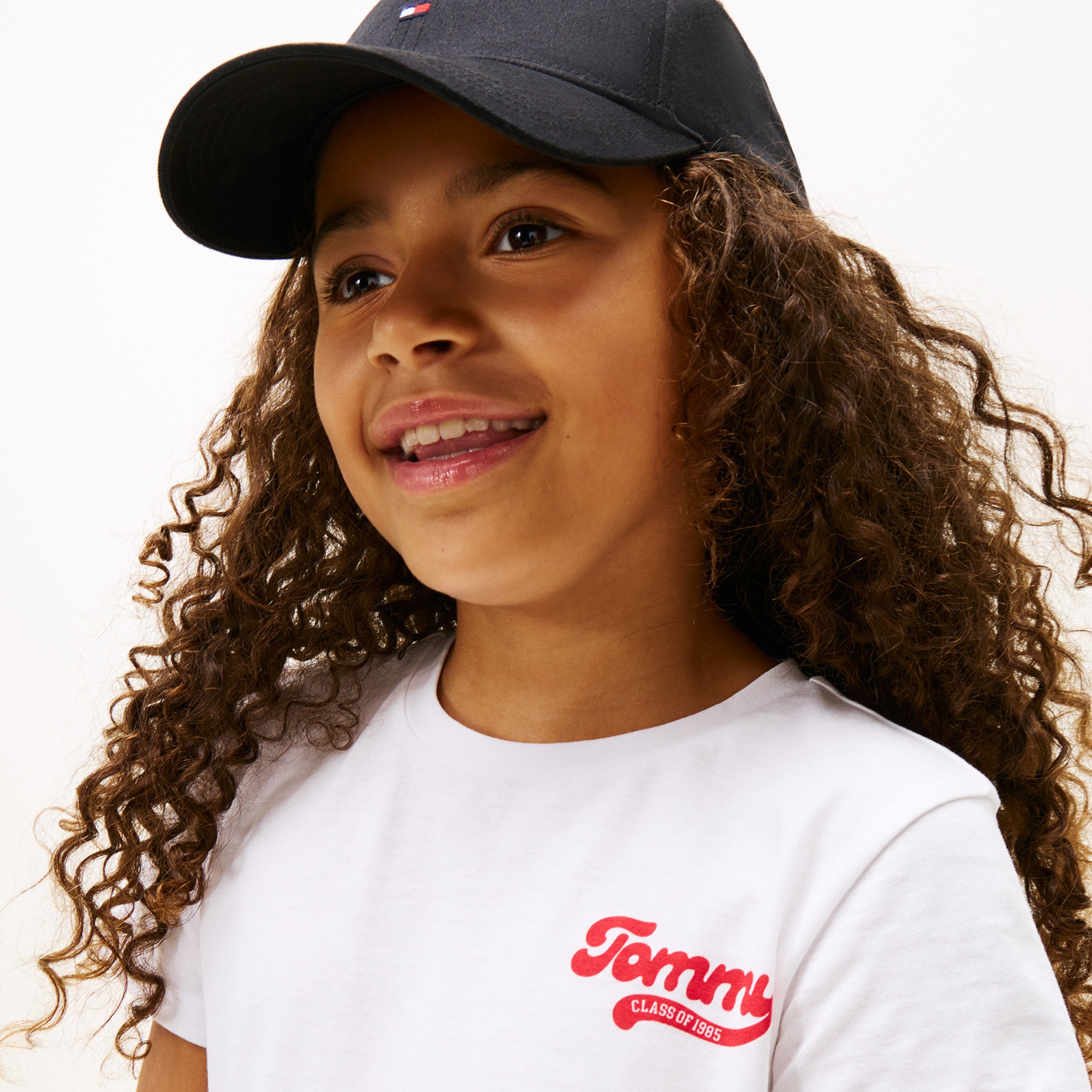 Tommy Hilfiger Graphic Flock Çocuk Beyaz T-Shirt