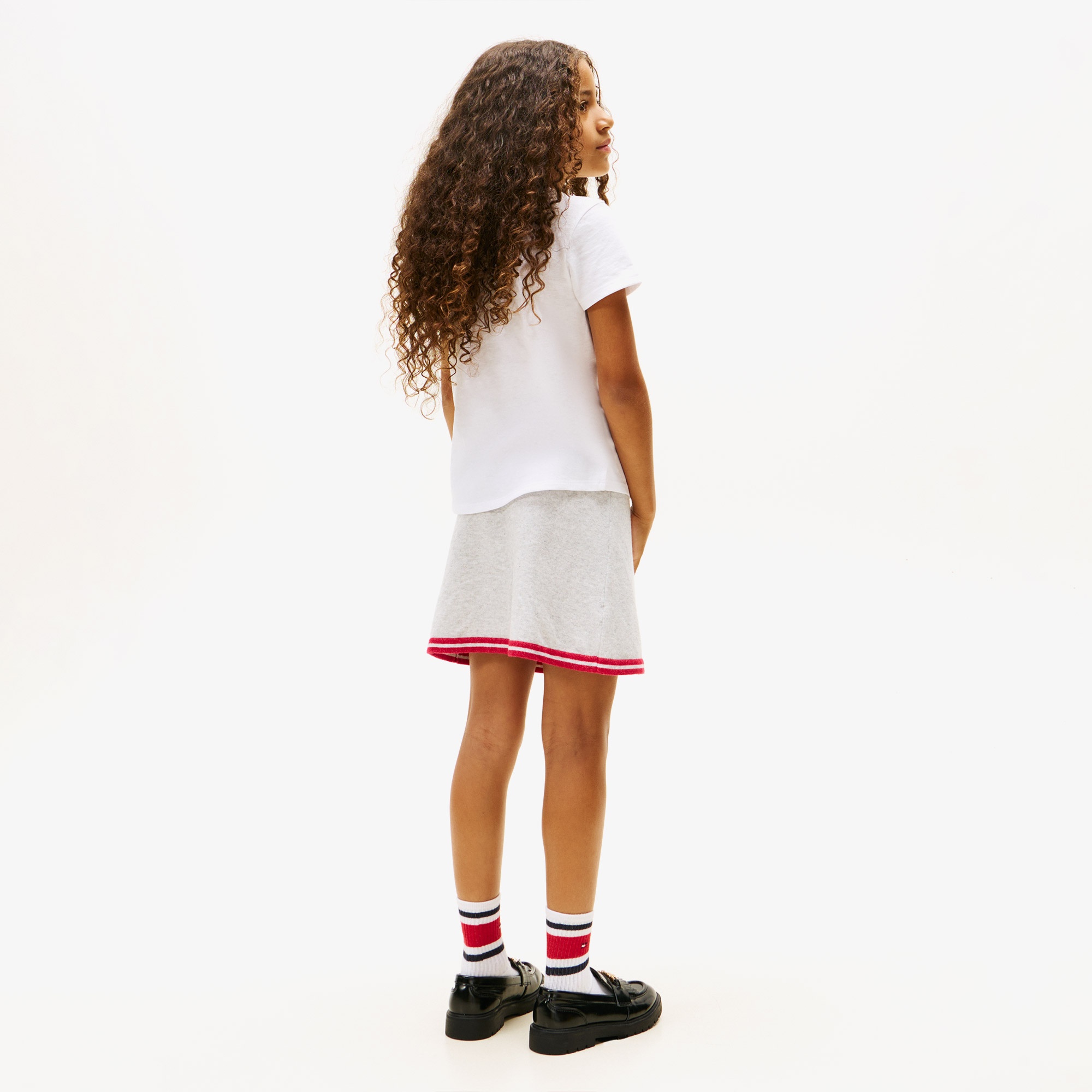 Tommy Hilfiger Graphic Flock Çocuk Beyaz T-Shirt