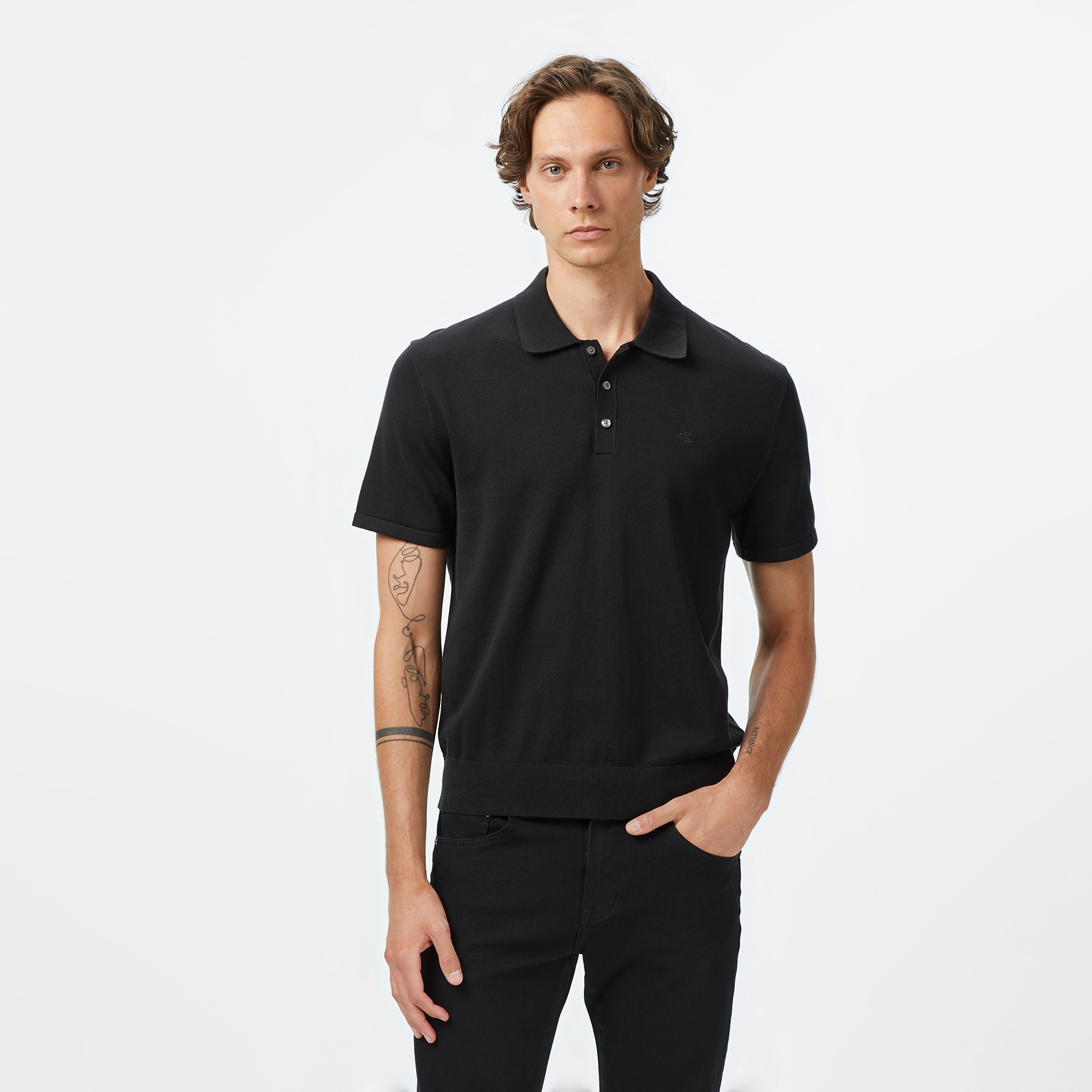 Calvin Klein Supima Cotton Erkek Turuncu Triko