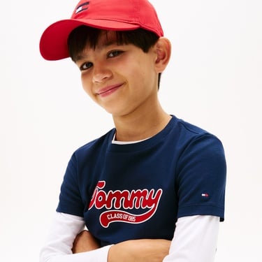  Tommy Hilfiger Varsity Interlock Çocuk Lacivert T-Shirt