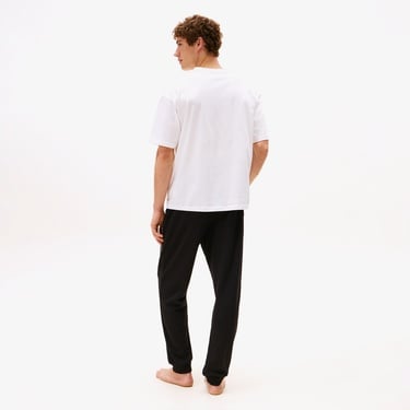  Tommy Hilfiger Logo Erkek Beyaz T-Shirt