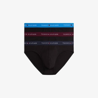  Tommy Hilfiger Brief Erkek 3'lü Siyah Boxer