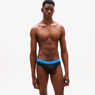  Tommy Hilfiger Brief Erkek 3'lü Siyah Boxer