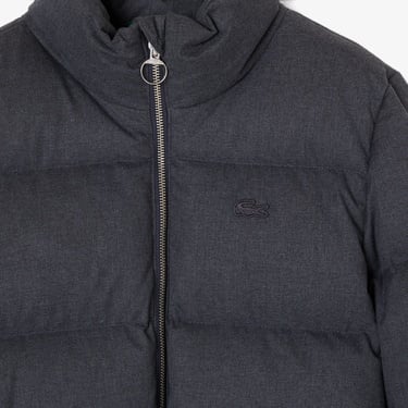  Lacoste Kadın Dik Yaka Koyu Gri Mont