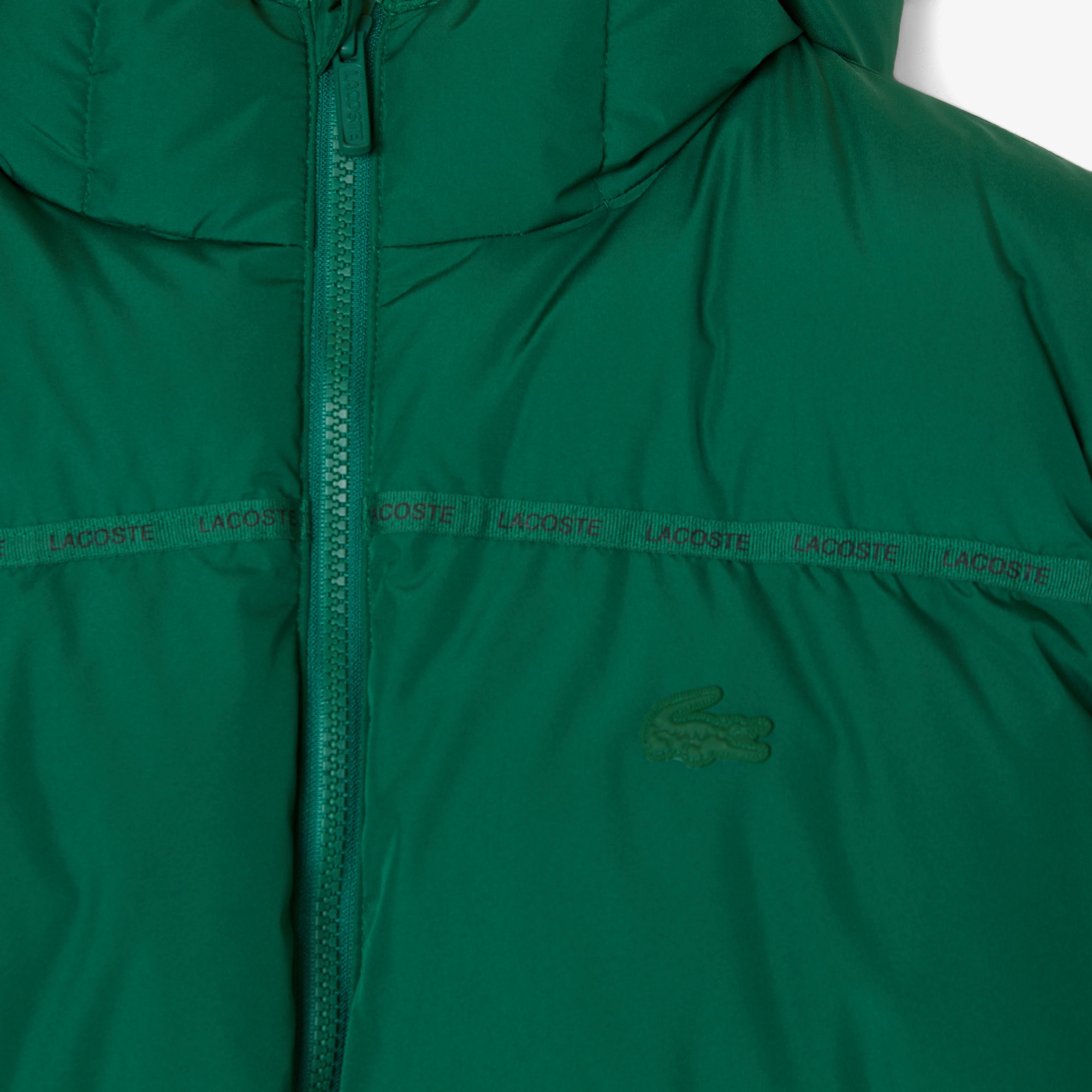 Lacoste Erkek Kapüşonlu Yeşil Mont