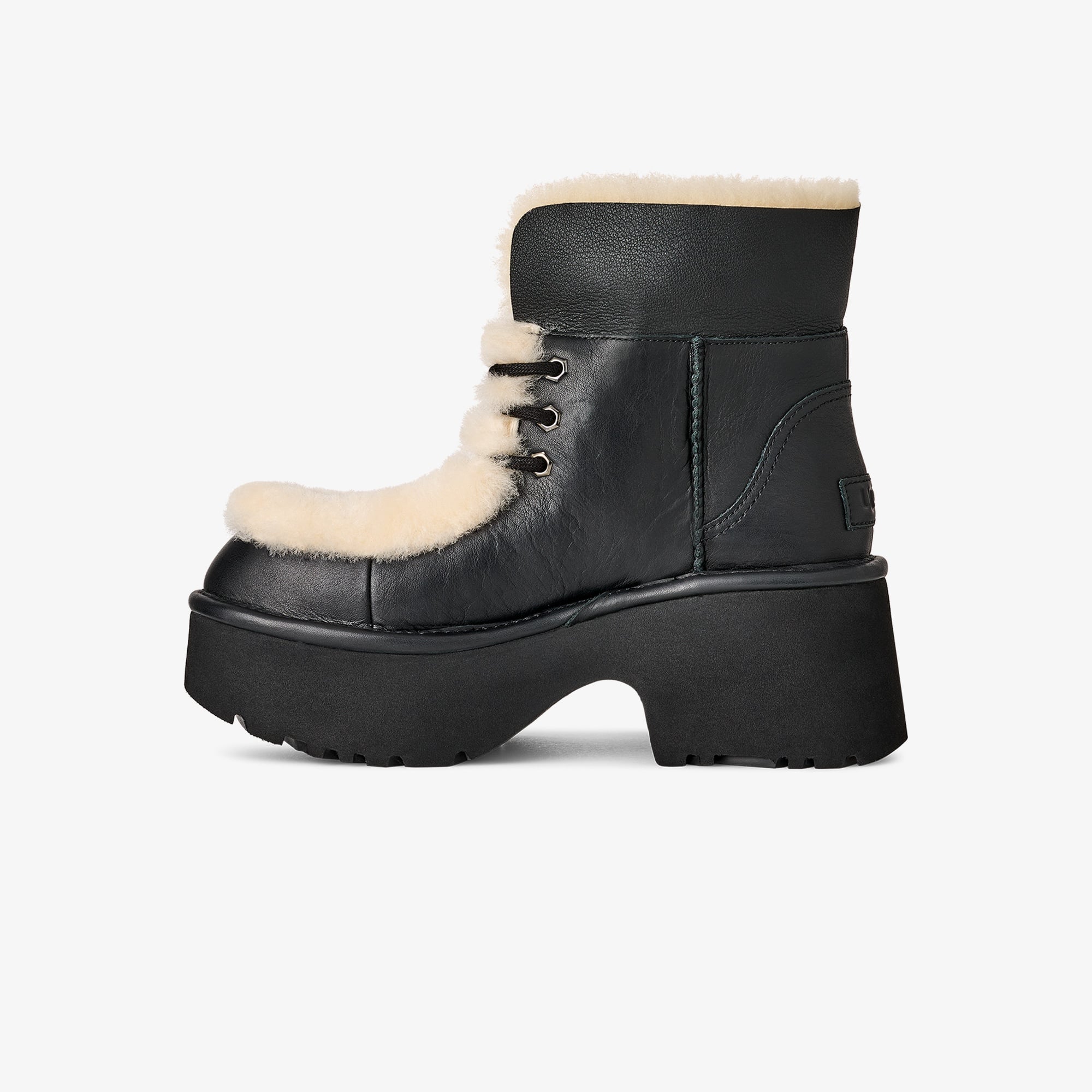 UGG Esmee Leather Lace Up Kadın Siyah Bot