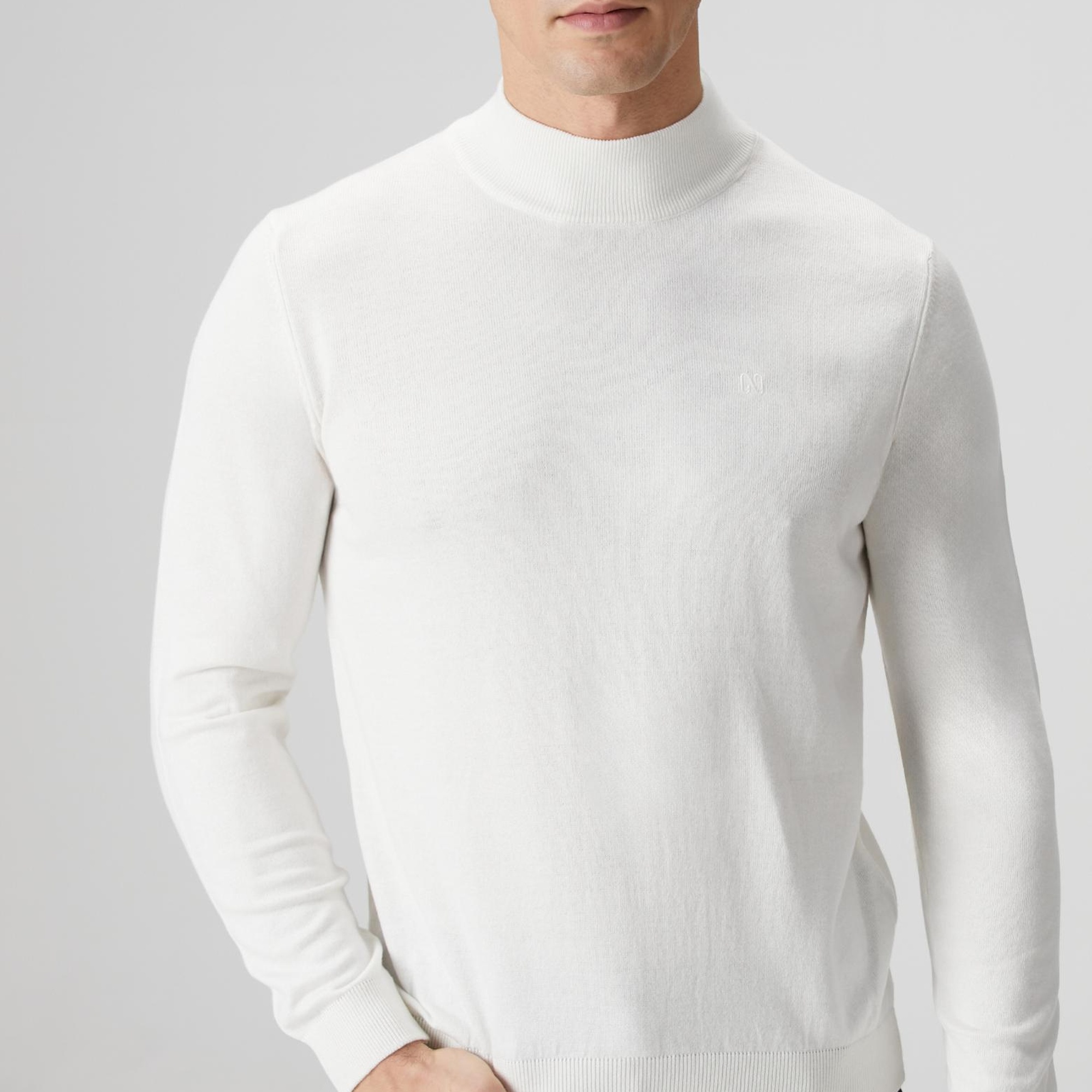 Network Erkek Kırık Beyaz Kazak