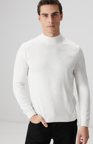  Network Erkek Kırık Beyaz Kazak