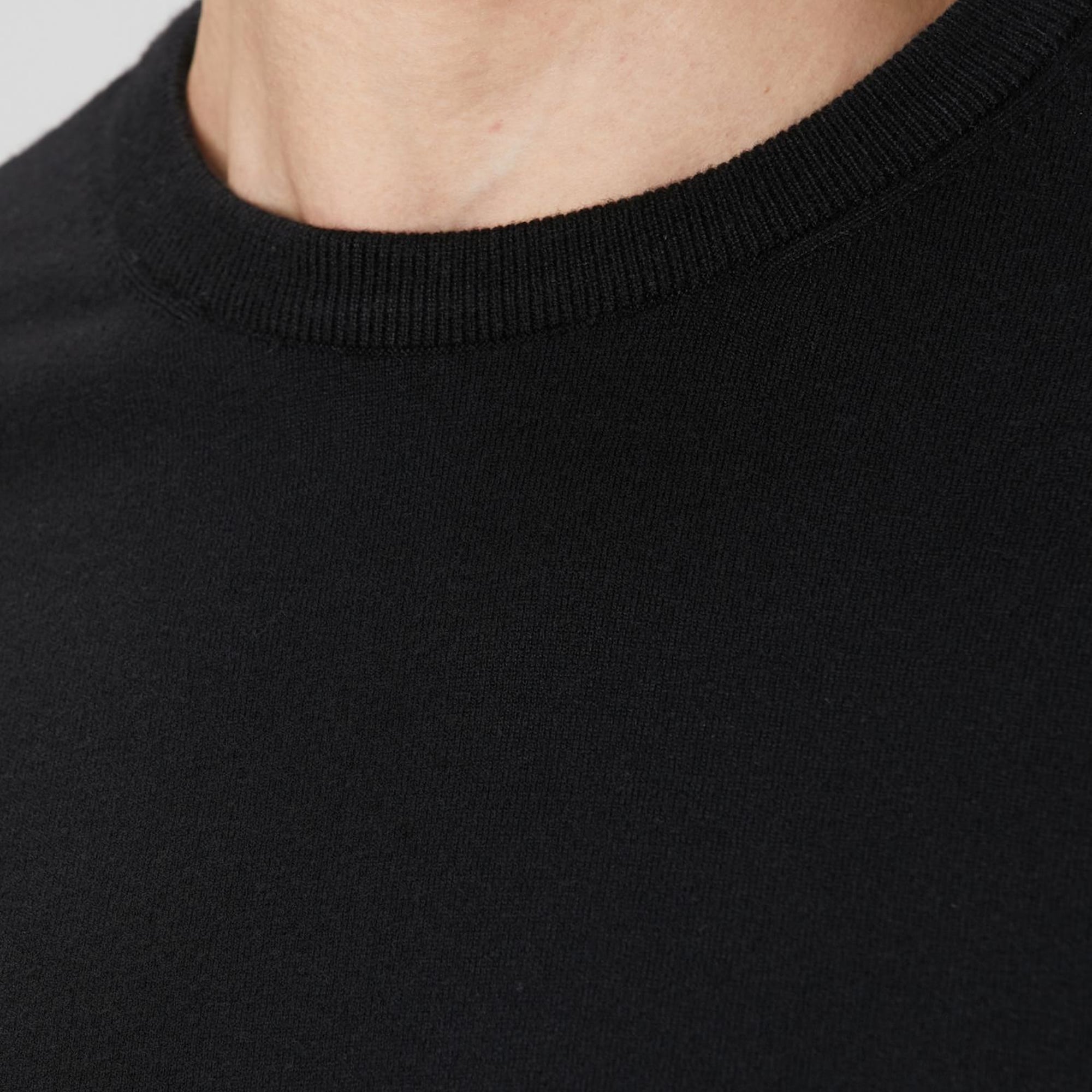 Network Erkek Siyah Basic Triko Kazak