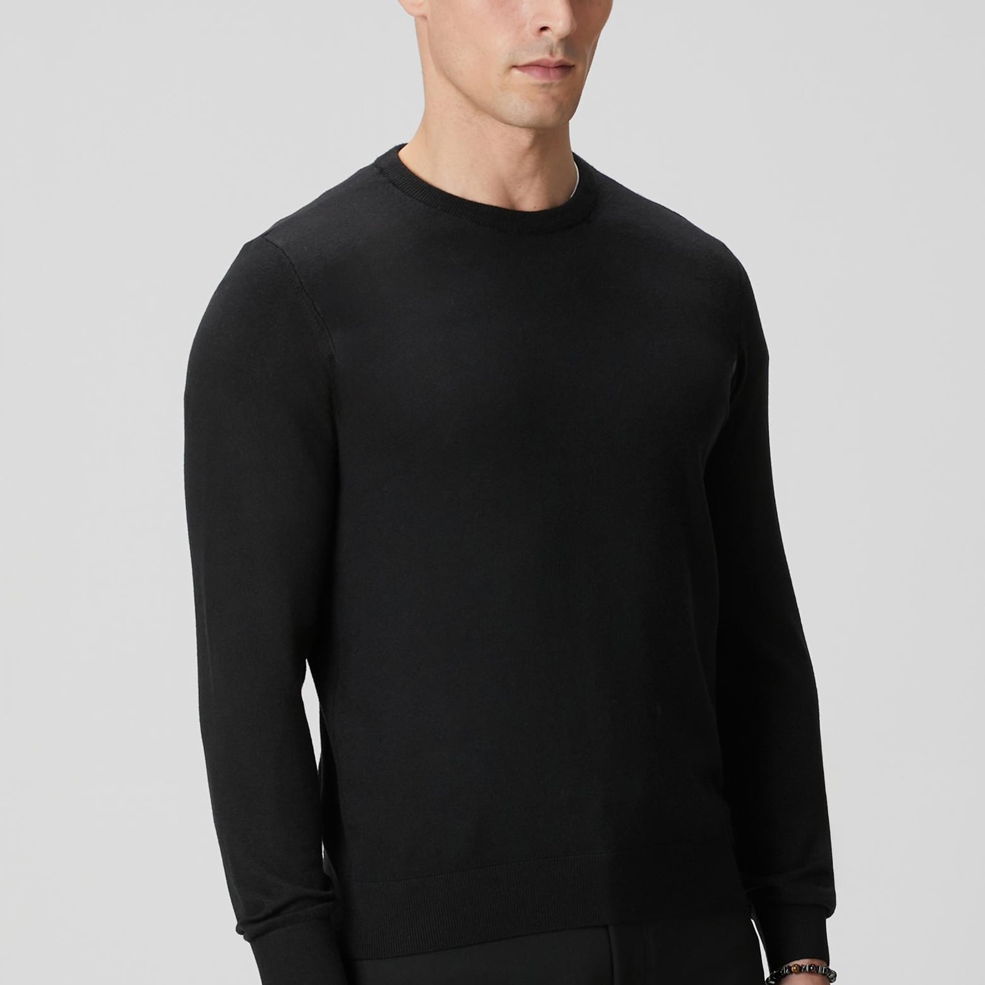 Network Erkek Siyah Basic Triko Kazak