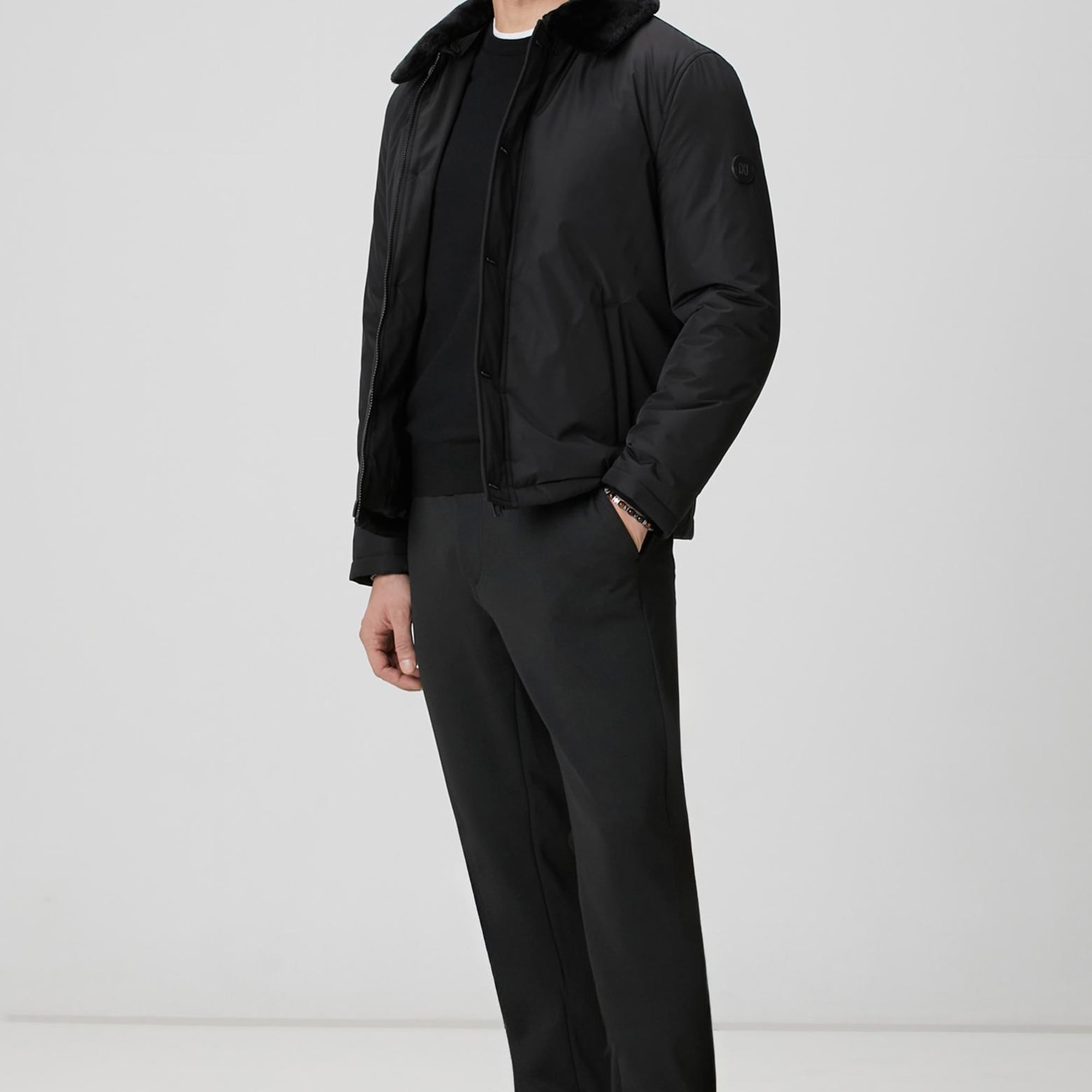 Network Erkek Siyah Basic Triko Kazak