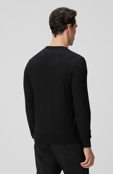  Network Erkek Siyah Basic Triko Kazak