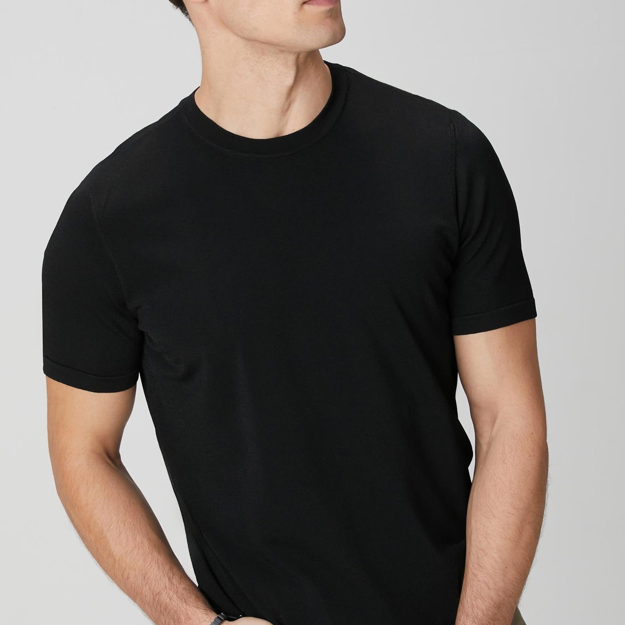 Network Erkek Siyah Basic Triko Kazak