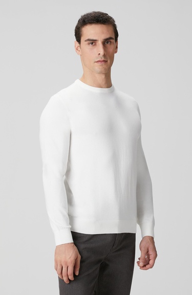  Network Erkek Ekru Basic Triko Kazak