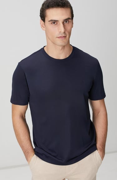  Network Erkek Lacivert Basic T-shirt