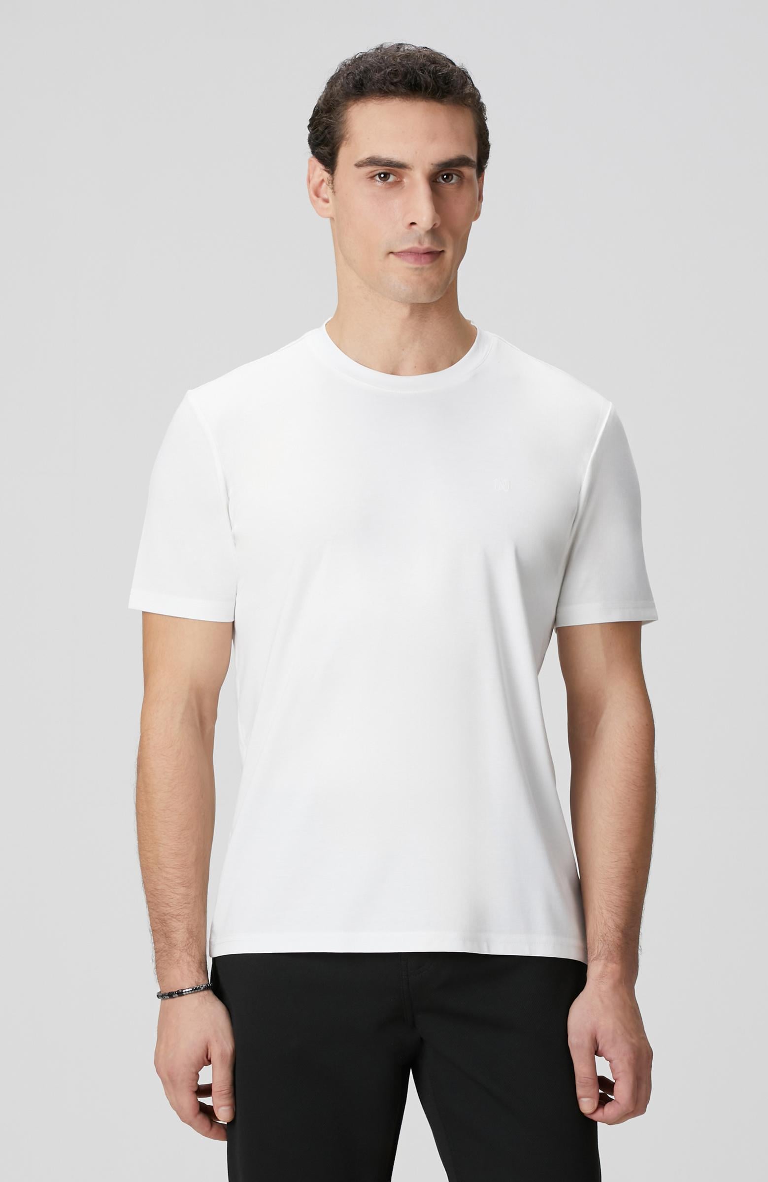  Network Erkek Kırık Beyaz Basic T-shirt