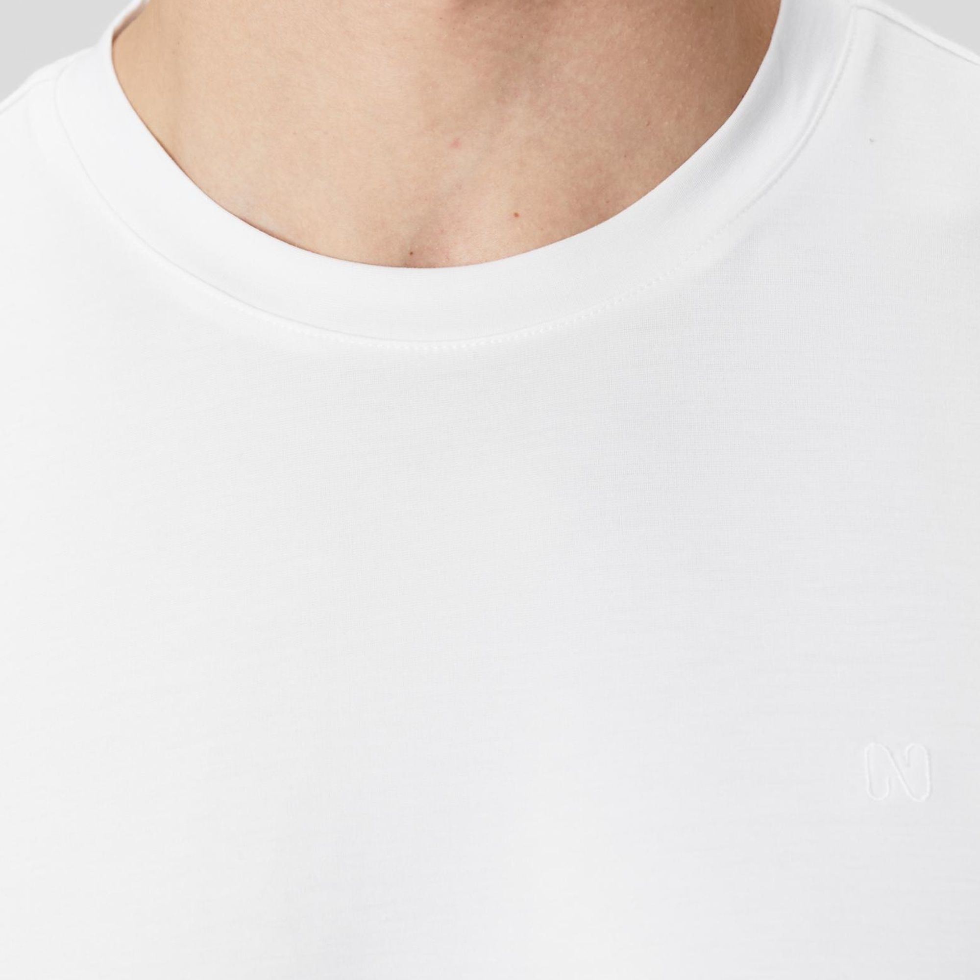 Network Erkek Kırık Beyaz Basic T-shirt