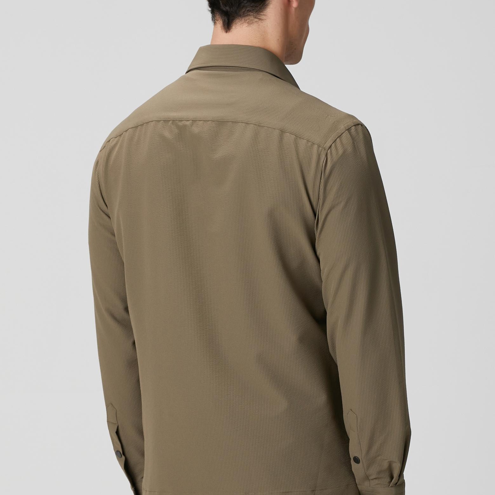 Network Erkek N-Tech Haki Gofreli Gömlek