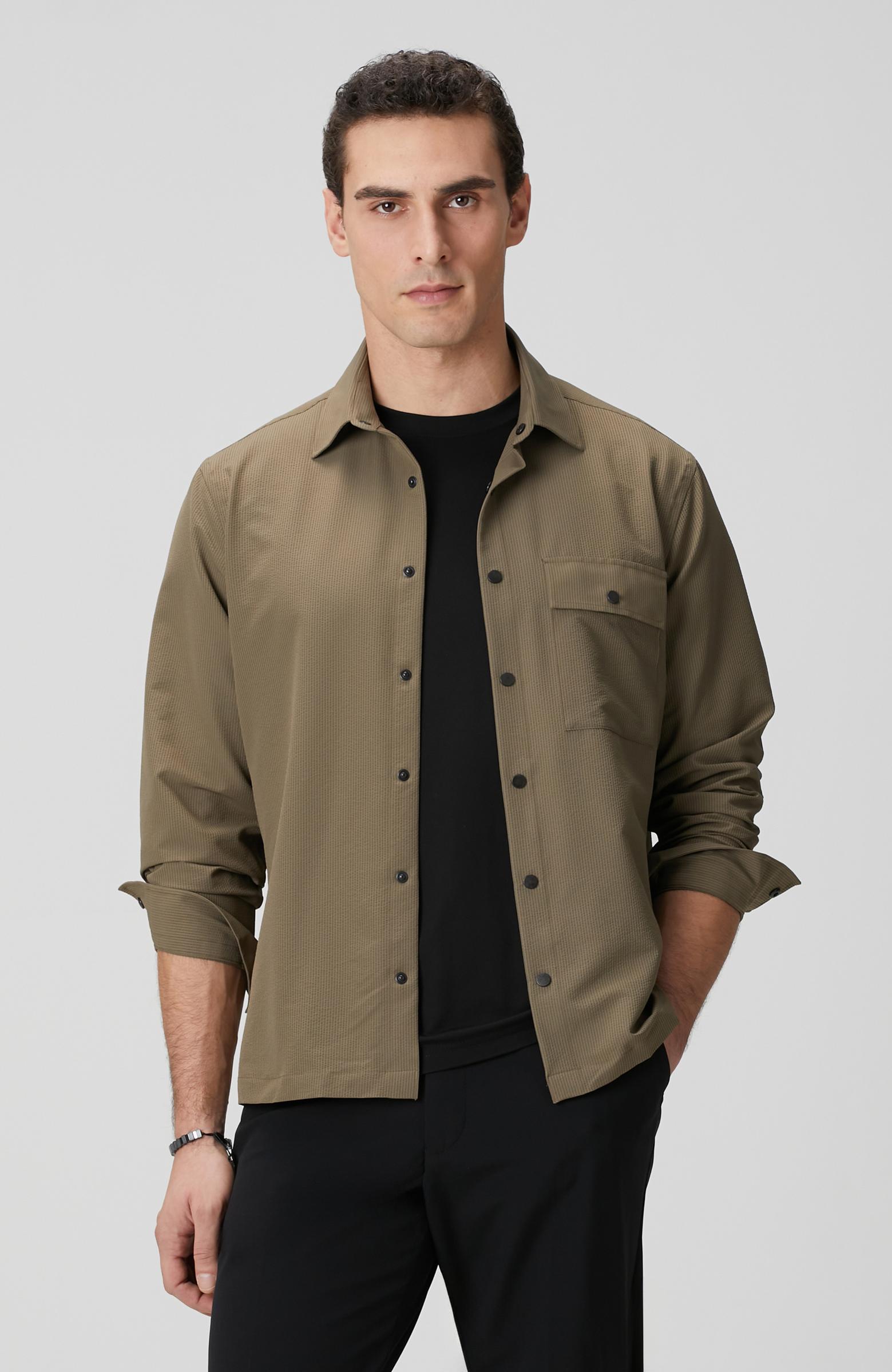  Network Erkek N-Tech Haki Gofreli Gömlek