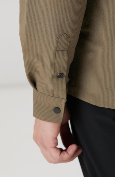  Network Erkek N-Tech Haki Gofreli Gömlek