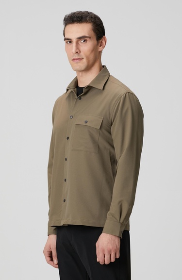  Network Erkek N-Tech Haki Gofreli Gömlek