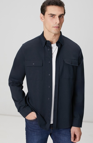  Network Erkek Lacivert Gömlek