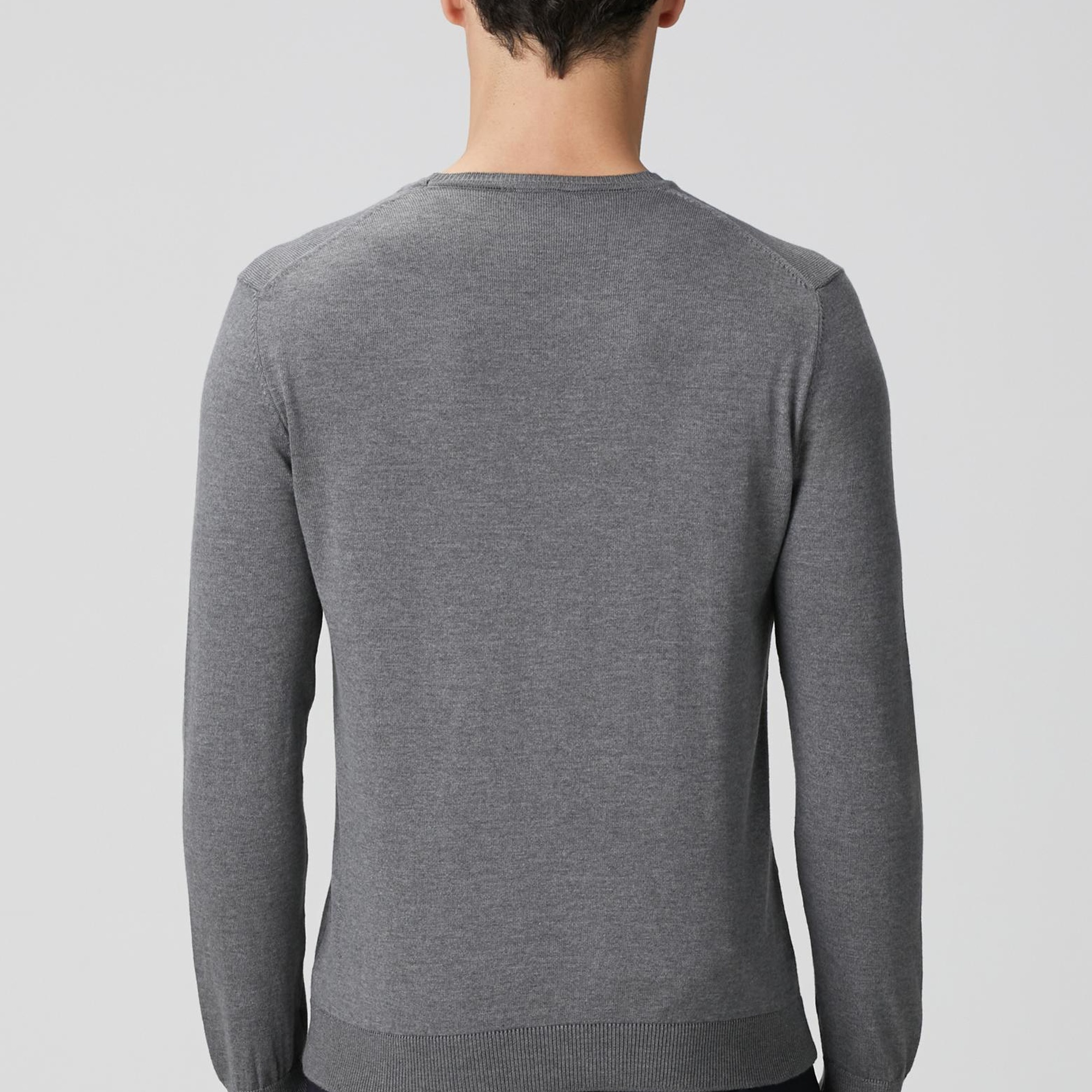 Network Erkek Gri Melanj Basic Kazak