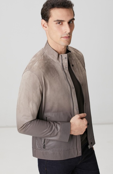  Network Erkek Vizon Çift Taraflı Deri Mont