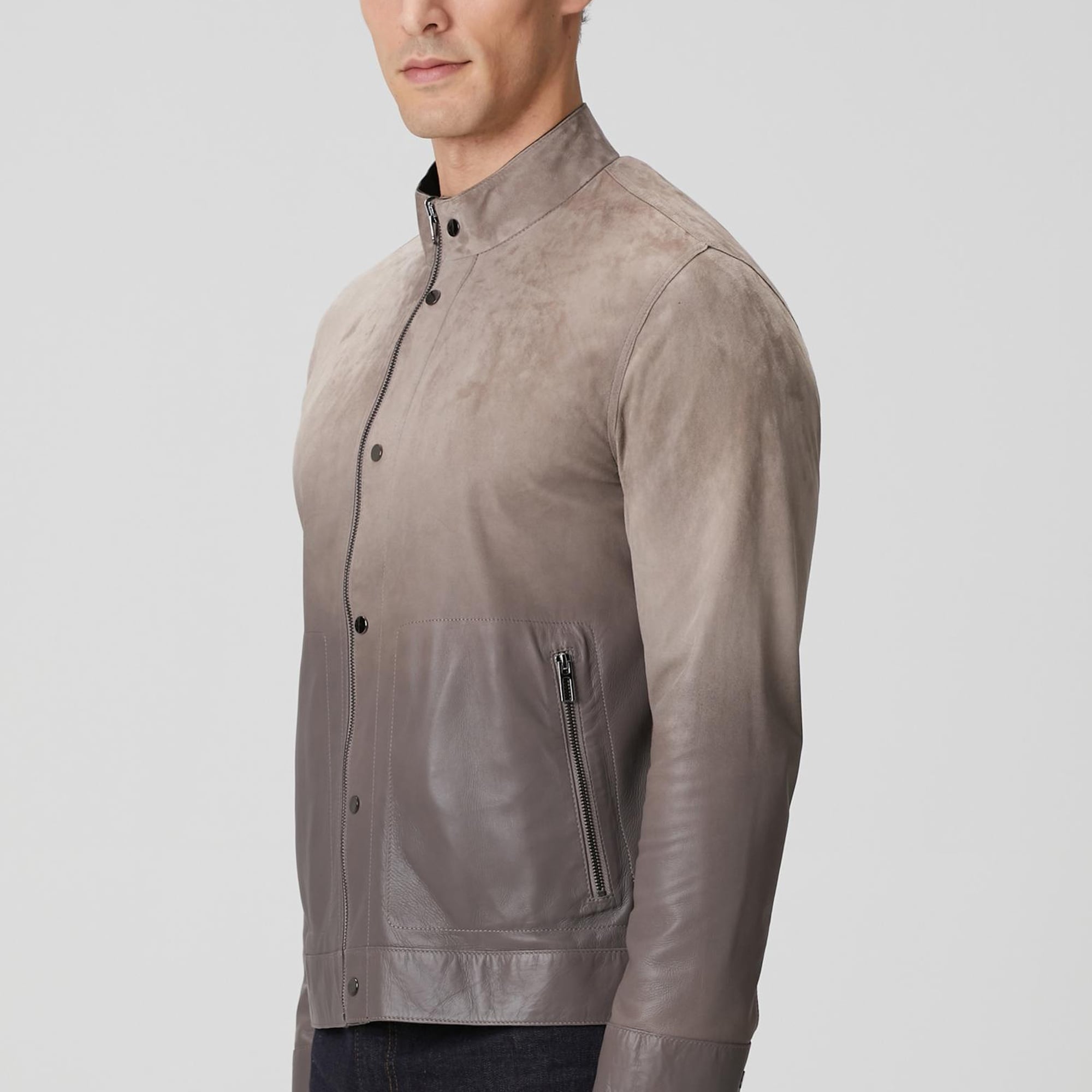 Network Erkek Vizon Çift Taraflı Deri Mont